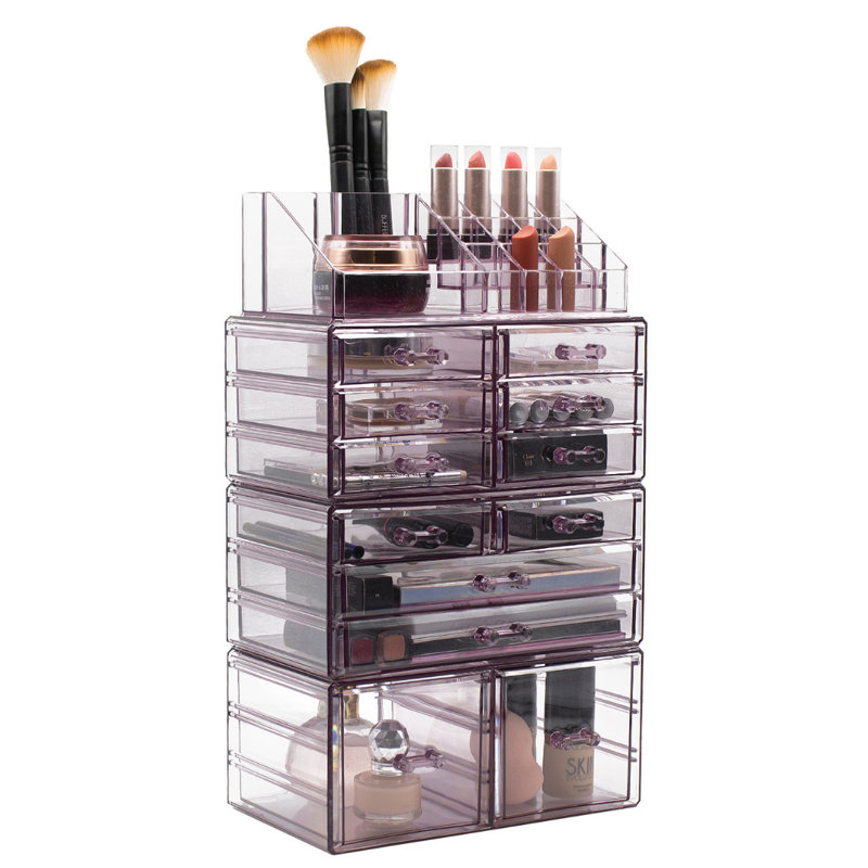 Sorbus Cosmetic Makeup And Jewelry Storage Case Tower Display Organizer